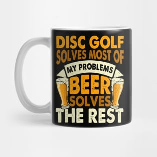 Funny Disc Golf & Beer Shirt Mug